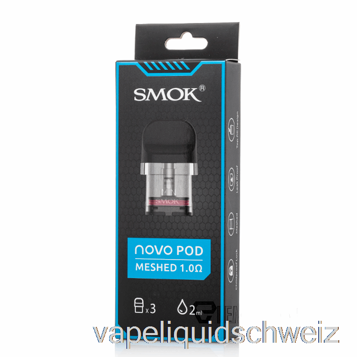 Smok Novo Ersatz-Pod-Kartuschen 1,0 Ohm Novo Mesh Pods Vape Liquid E-Liquid Schweiz
